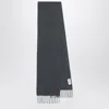 Ami Alexandre Mattiussi Ami Paris Dark Ami Paris De Coeur Scarf In Gray