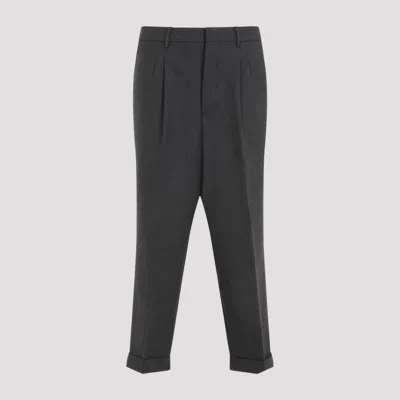 Ami Alexandre Mattiussi Dark Grey Carrot Fit Polyester Trousers