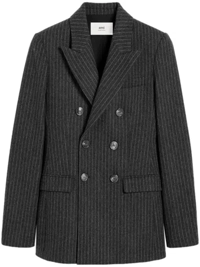 AMI ALEXANDRE MATTIUSSI DARK GREY DOUBLE BREASTED JACKET