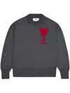 Ami Alexandre Mattiussi Ami Paris Sweaters In Dark Grey