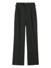 Ami Alexandre Mattiussi Wide-leg High-rise Trousers With Front Pleats In Black