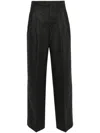 Ami Alexandre Mattiussi Dark Grey Pleated Trousers In Black