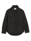 Ami Alexandre Mattiussi Wool Jacket With Long Sleeves And Buttoned Cuffs In Black