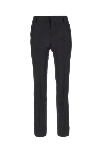 Ami Alexandre Mattiussi Ami Paris Concealed Front Fastened Tapered Trousers In Black