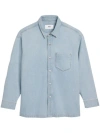 Ami Alexandre Mattiussi Ami De Coeur Denim Jacket In Blue