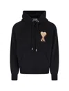 Ami Alexandre Mattiussi Ami Paris Black Ami De Coeur Hoodie Men In Black