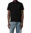 Ami Alexandre Mattiussi Ami Paris Black Ami De Coeur Polo Shirt In Black