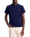 Ami Alexandre Mattiussi Ami De Coeur Short-sleeved Polo T-shirt In Brown