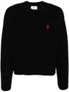 Ami Alexandre Mattiussi Ami De Coeur Organic Cotton T-shirt In Noir