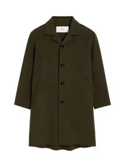 AMI ALEXANDRE MATTIUSSI DE COEUR SINGLE-BREASTED CAR COAT