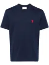 Ami Alexandre Mattiussi Ami Paris Ami Paris De Coeur Cotton T-shirt In Blue
