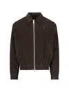 Ami Alexandre Mattiussi Ami Paris Ami De Coeur Corduroy Blouson Jacket In Brown