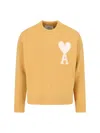 Ami Alexandre Mattiussi Adc Alpaca Blend Crewneck Sweater In Yellow