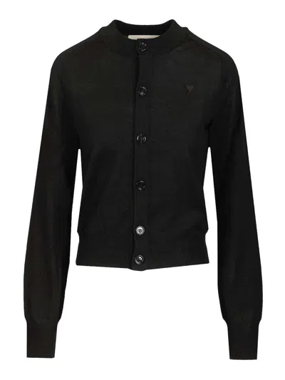 Ami Alexandre Mattiussi De Cur Cardigan In Black