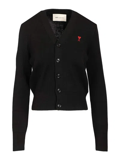 Ami Alexandre Mattiussi De Cur Cardigan In Black