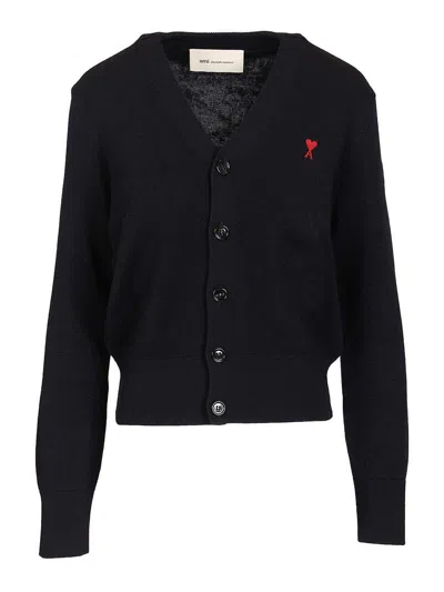 Ami Alexandre Mattiussi De Cur Cardigan In Black