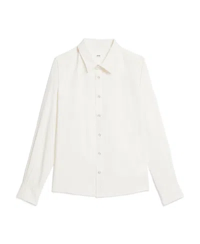 Ami Alexandre Mattiussi Decorative-button Long-sleeve Shirt In White