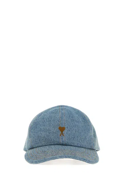 Ami Alexandre Mattiussi Denim Baseball Cap In Blue