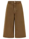 Ami Alexandre Mattiussi Casual Denim Bermuda Shorts Featuring Pockets In Brown
