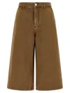Ami Alexandre Mattiussi Casual Denim Bermuda Shorts Featuring Pockets In Brown