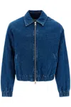 AMI ALEXANDRE MATTIUSSI DENIM BOMBER JACKET FOR