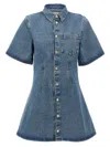 Ami Alexandre Mattiussi Mini Dress Ami De Coeur In Denim In Blue
