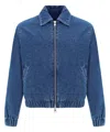 Ami Alexandre Mattiussi Adc Denim Zipped Jacket In Blue