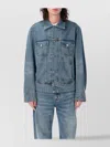 Ami Alexandre Mattiussi Denim Jacket With Chest Pockets And Embroidered Detail