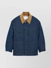 Ami Alexandre Mattiussi Ami Paris Indigo Blue Cotton Padded Worker Jacket In Blue