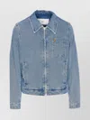 Ami Alexandre Mattiussi Denim Jacket With Long Sleeves And Pockets In Blue