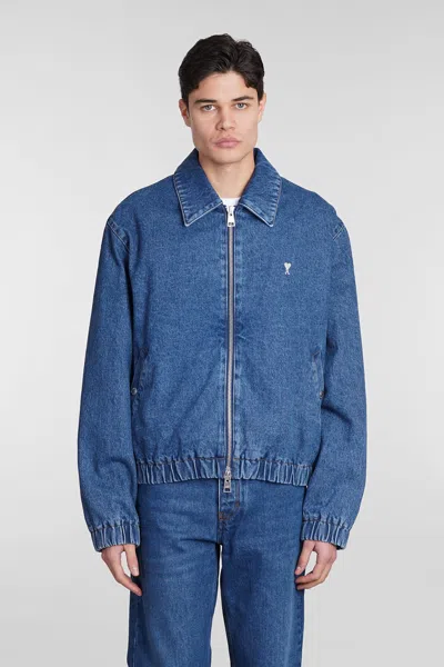 Ami Alexandre Mattiussi Denim Jackets In Blue Cotton