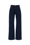 Ami Alexandre Mattiussi Wide-leg Denim Trousers Five Pocket Style In Blue