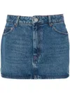 Ami Alexandre Mattiussi Ami Paris Denim Mini Skirt In 480 Used Blue