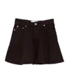 Ami Alexandre Mattiussi Burgundy Cotton Mini Skirt With Godets Red In Black
