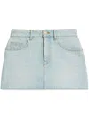 Ami Alexandre Mattiussi Denim Mini Skirt In Blue