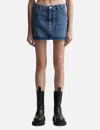 Ami Alexandre Mattiussi Blue Faded Denim Miniskirt In Blue