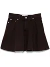 Ami Alexandre Mattiussi Flared Mini Skirt In Bordeaux