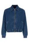 Ami Alexandre Mattiussi Adc Denim Zipped Jacket In Usedblue