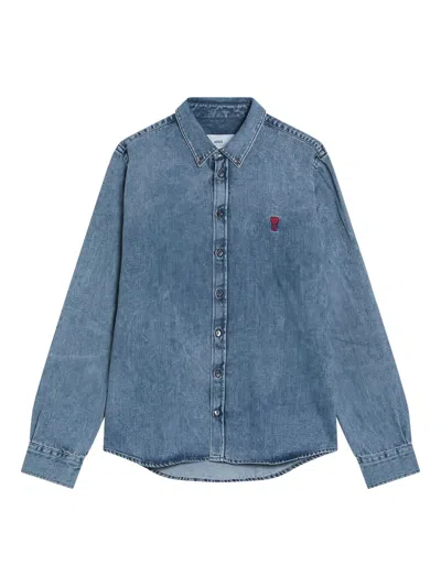 Ami Alexandre Mattiussi Denim Shirt In Blue