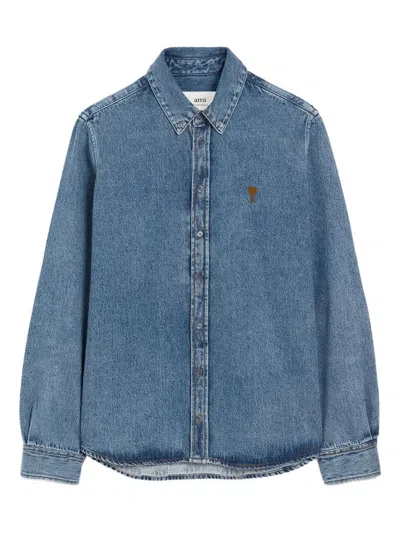 Ami Alexandre Mattiussi Denim Shirt In Blue