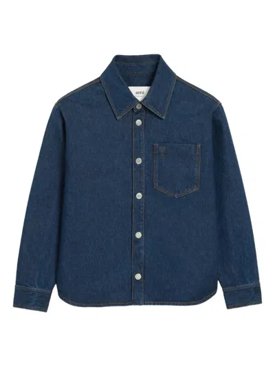 Ami Alexandre Mattiussi Denim Shirt In Blue