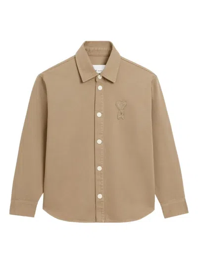 Ami Alexandre Mattiussi Denim Shirt In Sand