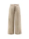 Ami Alexandre Mattiussi Wide-leg Denim Trousers With Patch Pockets In Gray