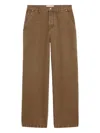 Ami Alexandre Mattiussi Denim Trousers In Brown