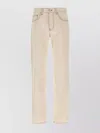 Ami Alexandre Mattiussi Denim Trousers Featuring Contrast Stitching And Pockets In Neutral