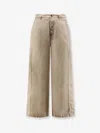 Ami Alexandre Mattiussi Wide-leg Denim Trousers With Patch Pockets In White
