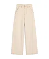 Ami Alexandre Mattiussi Denim Trousers With Belt Loops In White Cream Color
