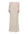 Ami Alexandre Mattiussi Crepe Maxi Skirt In White
