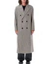 Ami Alexandre Mattiussi Ami Paris Double Breast Long Coat In Grey