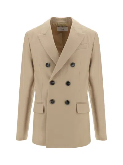 Ami Alexandre Mattiussi Blazer Jacket In Beige